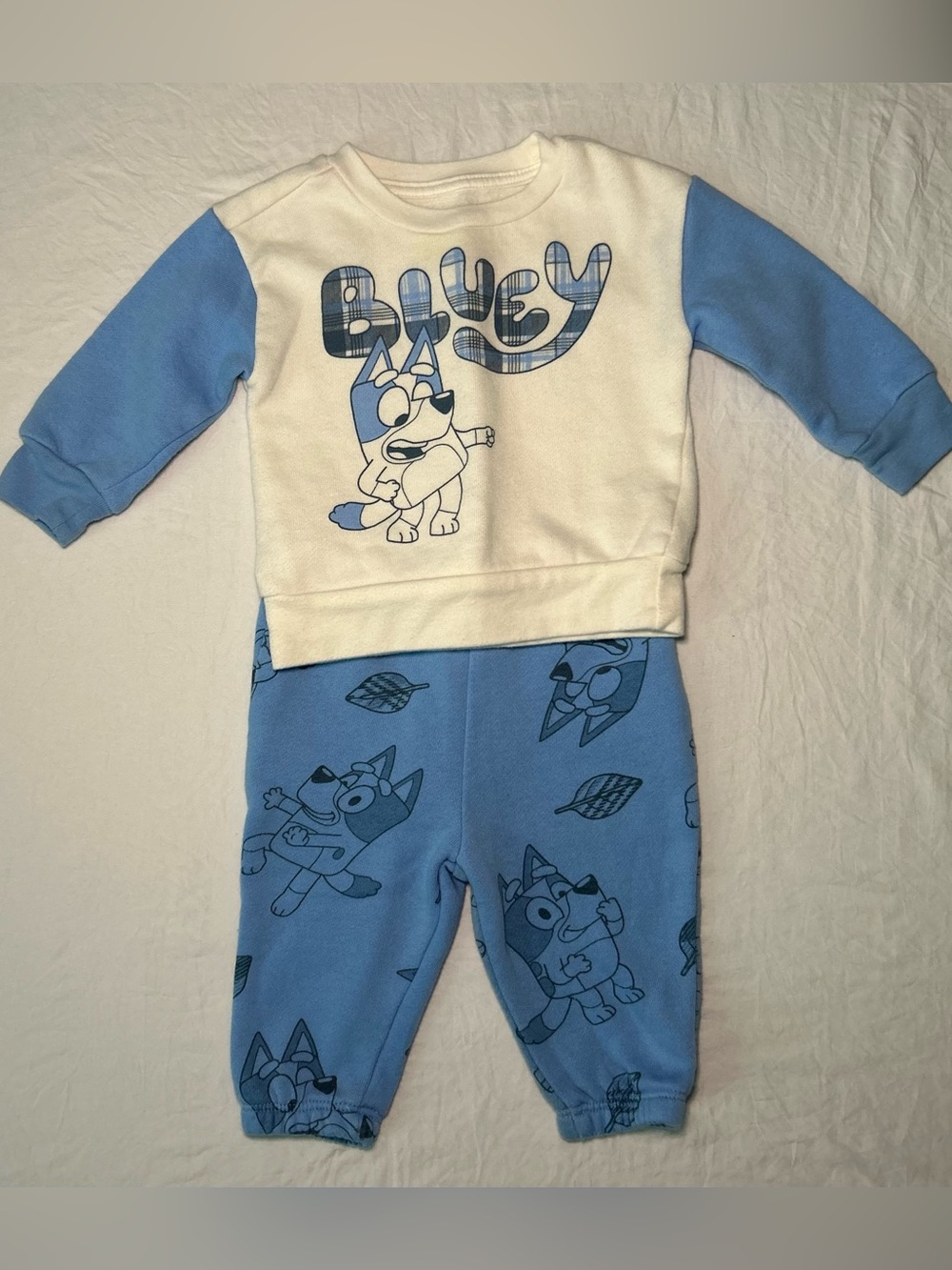 Bluey 2pc Crewneck Sweatshirt & Sweatpants Jogger Set Size 3-6M